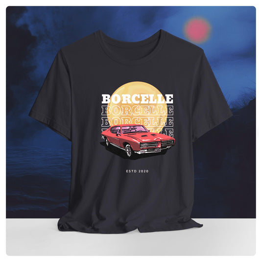 Borcelle Retro Muscle car Unisex Oversized T-shirt