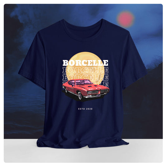 Borcelle Retro Muscle car Unisex Oversized T-shirt