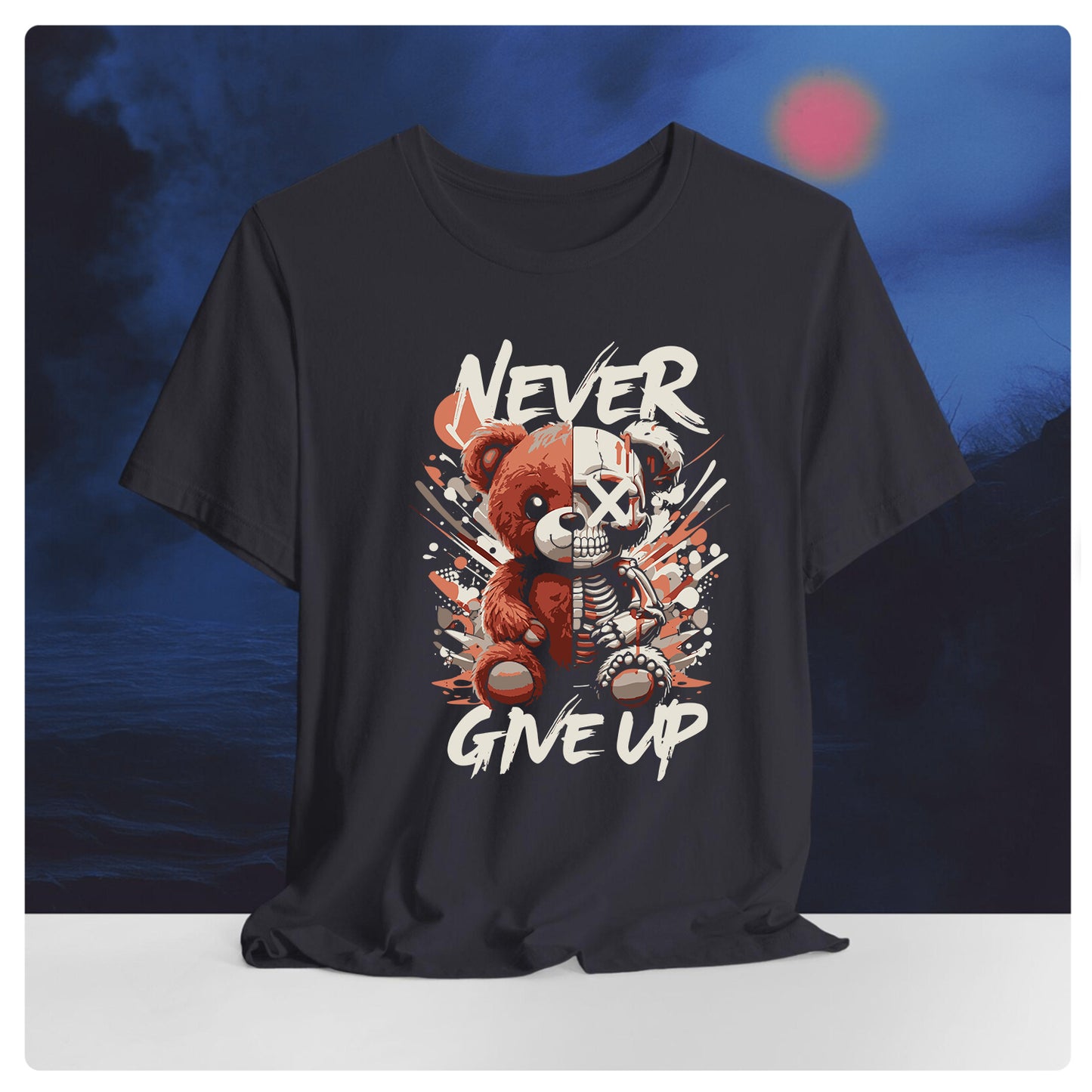 Never Give up oversized Graphic T shirt